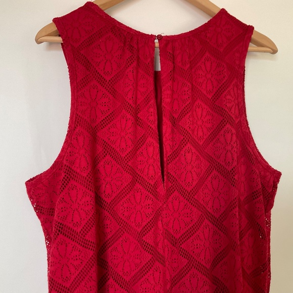 Wide leg Red lace jumpsuit - Picture 2 of 13